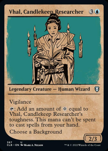 Vhal, investigador de Candelero (escaparate) [Commander Legends: Battle for Baldur's Gate] 