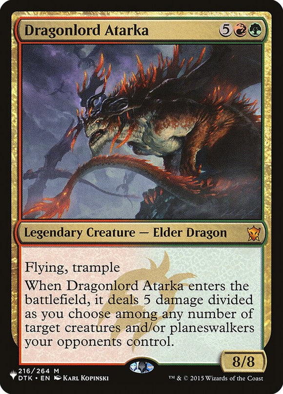 Señor dragón Atarka [La lista] 