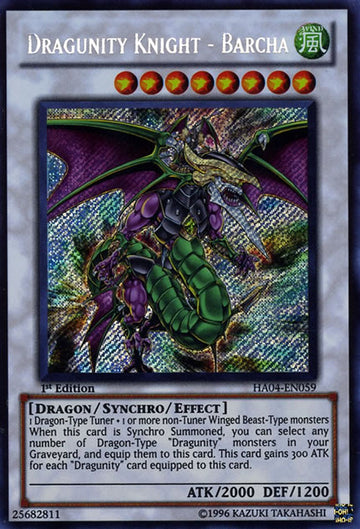 Caballero Dragunity - Barcha [HA04-EN059] Secreto Raro 