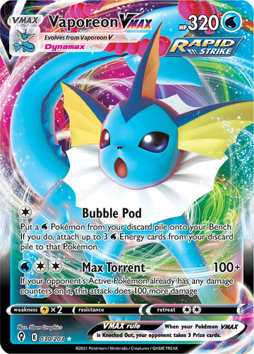 Vaporeon VMAX (030/203) [Espada y escudo: cielos en evolución] 