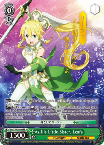 Como su hermana pequeña, Leafa (SAO/S80-E033SP SP) [Sword Art Online -Alicization- Vol.2] 