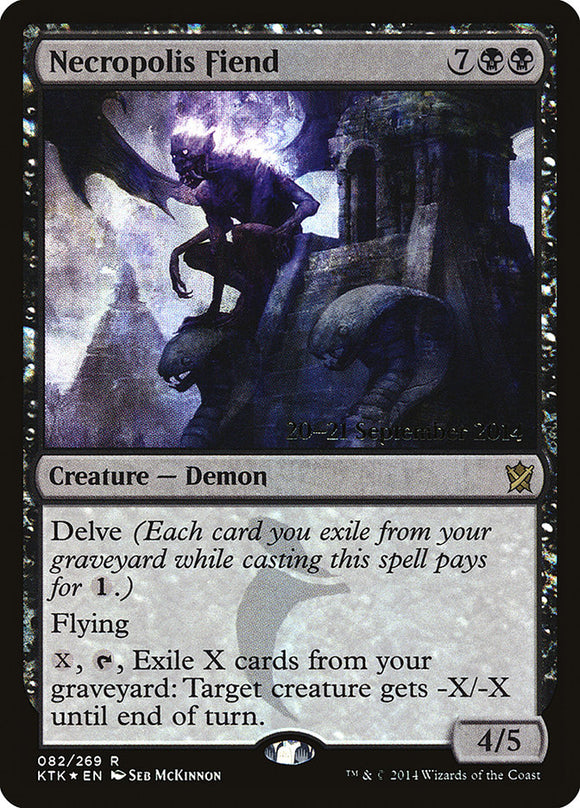 Demonio de la necrópolis [Promociones previas al lanzamiento de Khans of Tarkir] 