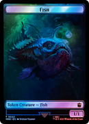 Fish // Cyberman Double-Sided Token (Surge Foil) [Doctor Who Tokens]-1