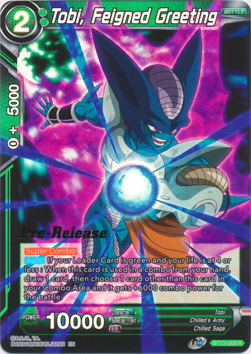 Tobi, saludo fingido (BT13-068) [Promociones previas al lanzamiento de Supreme Rivalry] 