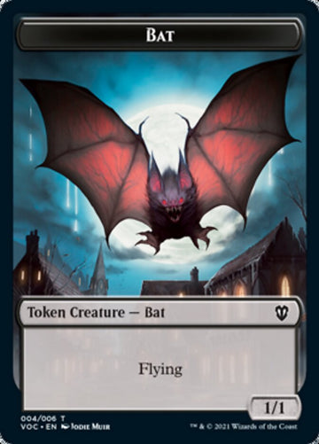 Blood // Bat Double-Sided Token [Innistrad: Crimson Vow Commander Tokens] - 0