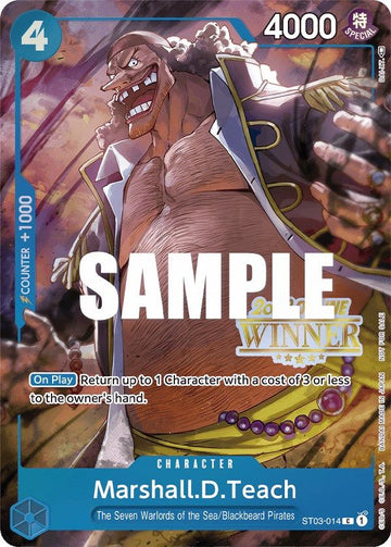 Marshall.D.Teach (Regional en línea 2023) [Ganador] [Tarjetas de promoción de One Piece] 