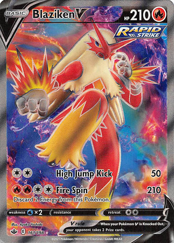 Blaziken V (161/198) [Espada y escudo: Reinado escalofriante] 