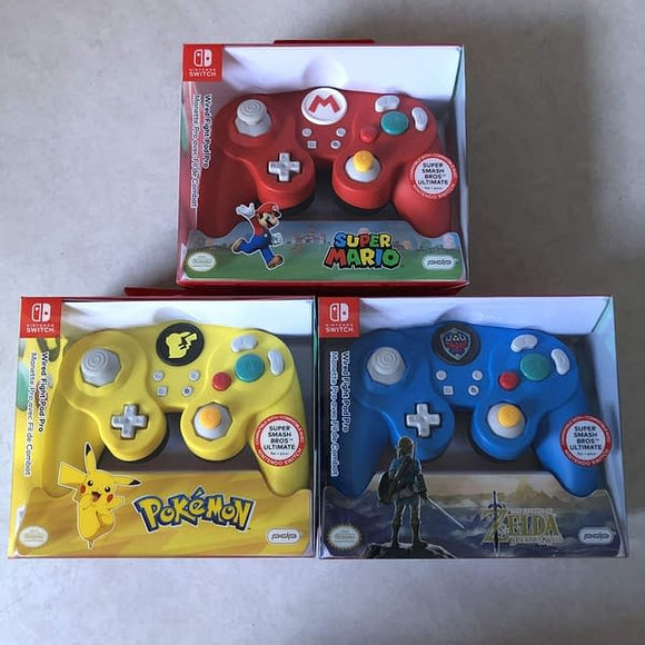 PDP Nintendo Switch Super Smash Bros. Ultimate Pikachu Edition Wired Fight Pad Pro Controller - Controller