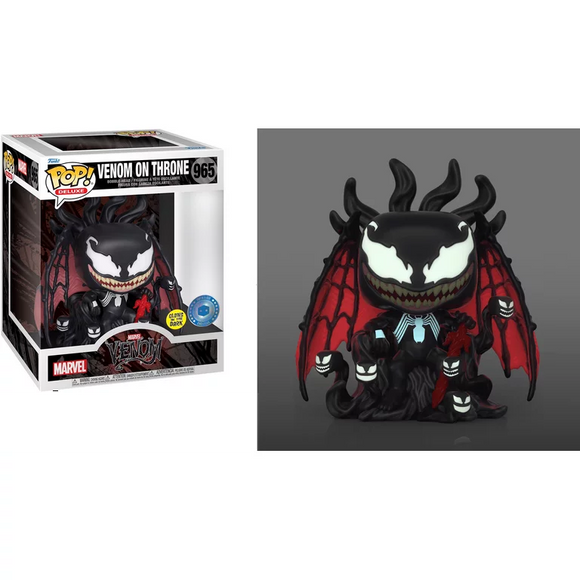 Marvel Venom - Venom on Throne (Pop in a Box Exclusive) (Glow in the Dark) #965 - POP!