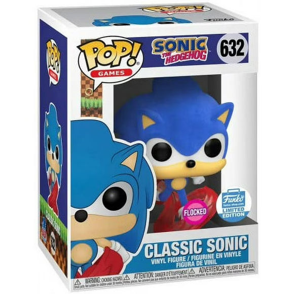 Sonic The Hedgehog - Classic Sonic (Flocked) (Funko Limited Edition) #632 - POP!