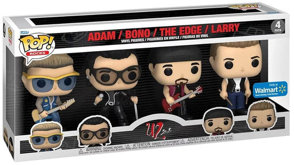 U2 - Adam/Bono/The Edge/Larry (Walmart Exclusive) 4-Pack - POP!