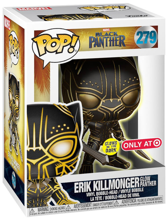 Marvel Black Panther - Erik Killmonger Glow Panther (Target) #279 - POP!