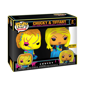 Bride of Chucky - Chucky & Tiffany Blacklight 2 Pack (Hot Topic Exclusive) - POP!