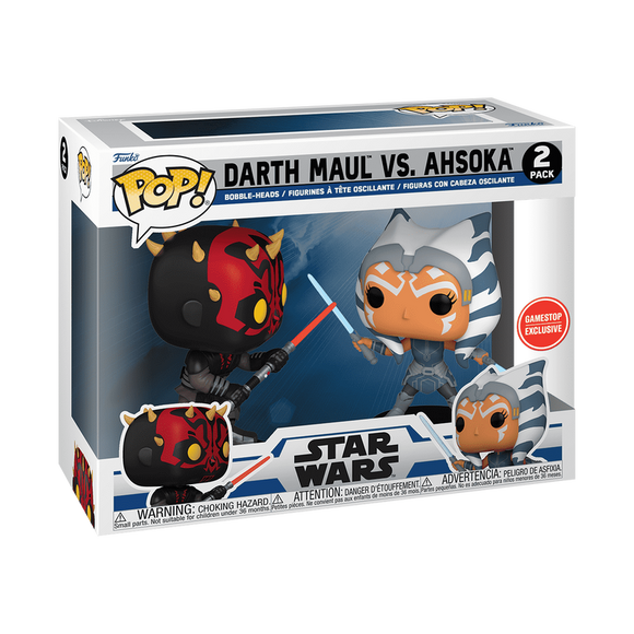 Star Wars - Darth Maul vs. Ahsoka (Gamestop Exclusive) 2-Pack - POP!