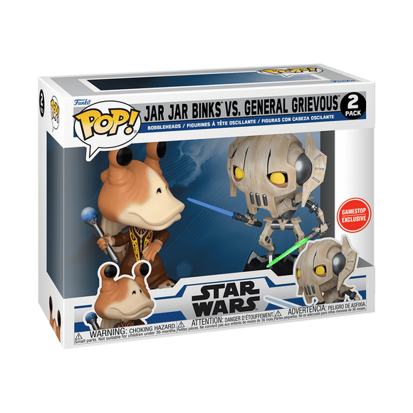 Star Wars - Jar Jar Binks VS. General Grievous (Gamestop Exclusive) 2 Pack - POP!