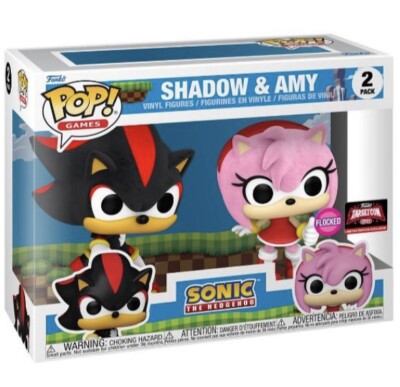 Sonic the Hedgehog - Shadow and Amy (Flocked) (Target Con 2024 Exclusive) 2-Pack - POP!
