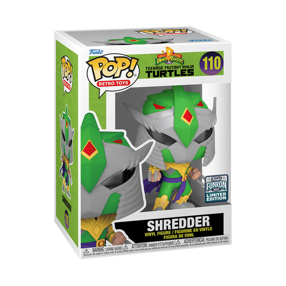 Mighty Morphin Power Rangers Teenage Mutant Ninja Turtles - Shredder (Funko Funkon 2022 LE) #110 - POP!