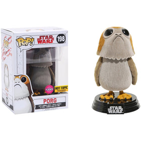 Star Wars - Porg (Flocked) (Hot Topic Exclusive) #198 - POP!