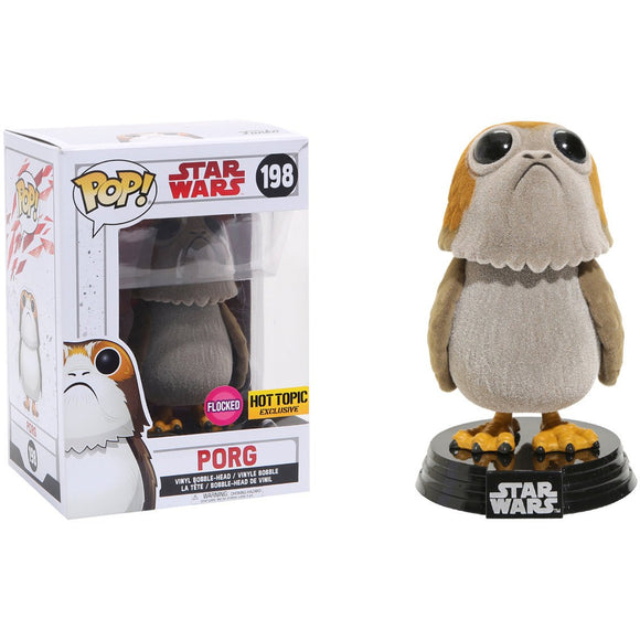 Star Wars - Porg (Flocked) (Hot Topic Exclusive) #198 - POP!