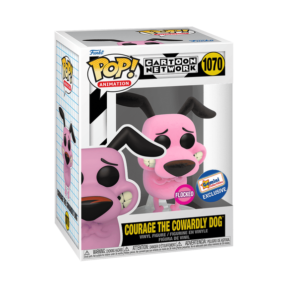 Cartoon Network - Courage the Cowardly Dog (Flocked/ Gemini Collectibles Exclusive) #1070 - POP!