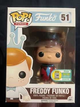 Funko - Freddy Funko as Fred Flintstone (Red) (Comic Con 2016 Exclusive) #51 - POP!