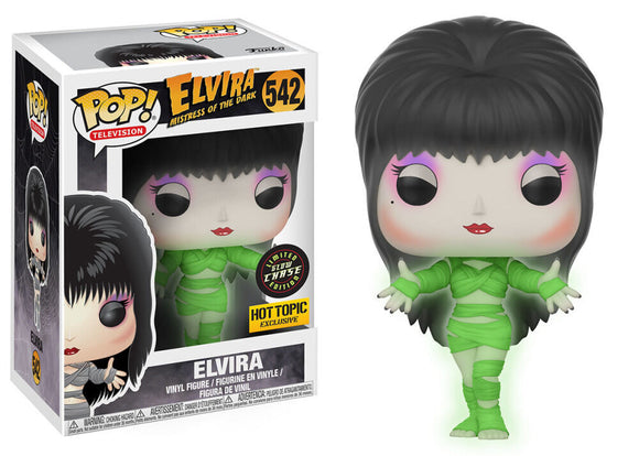 Elvira Mistress Of Darkness - Elvira (Hot Topic GITD Chase) #542 - POP!