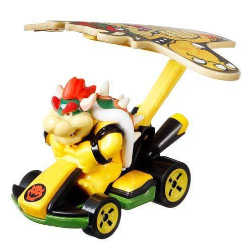 Hot Wheels Mario Kart Glider Bowser Diecast Car (Standard Kart + Bowser Kite)