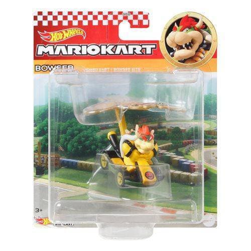 Hot Wheels Mario Kart Glider Bowser Diecast Car (Standard Kart + Bowser Kite)