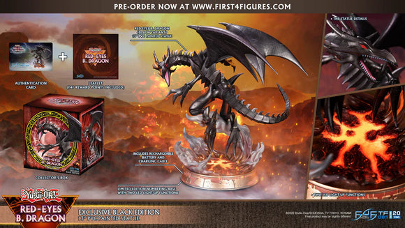 Yu-Gi-Oh! Red Eyes Black Dragon Black Edition Statue