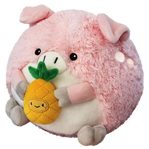 Mini Squishable Pig Holding a Pineapple