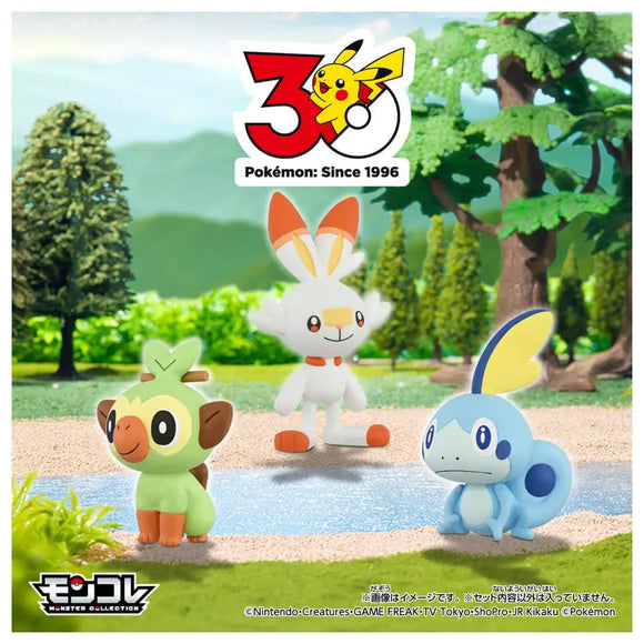 Pokemon 30th Anniversary Moncolle Journey Set of 3 Galar Region
