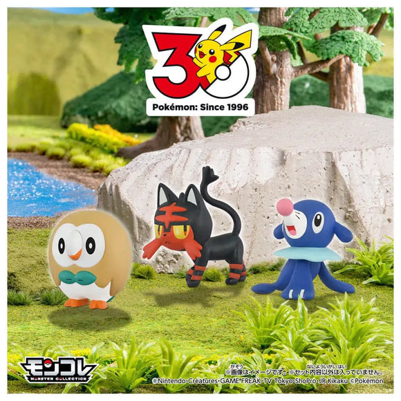 Pokemon 30th Anniversary Moncolle Journey Set of 3 Alola Region