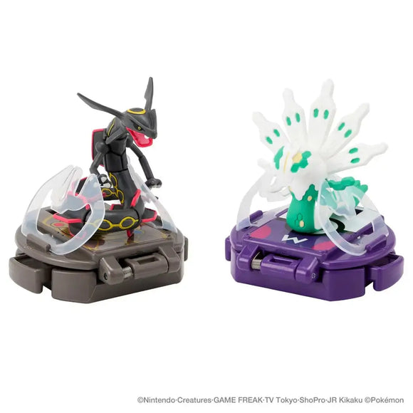 Pokemon Center Original Moncolle Battle Set Black Rayquaza VS White Zygarde (50% Form) Figure